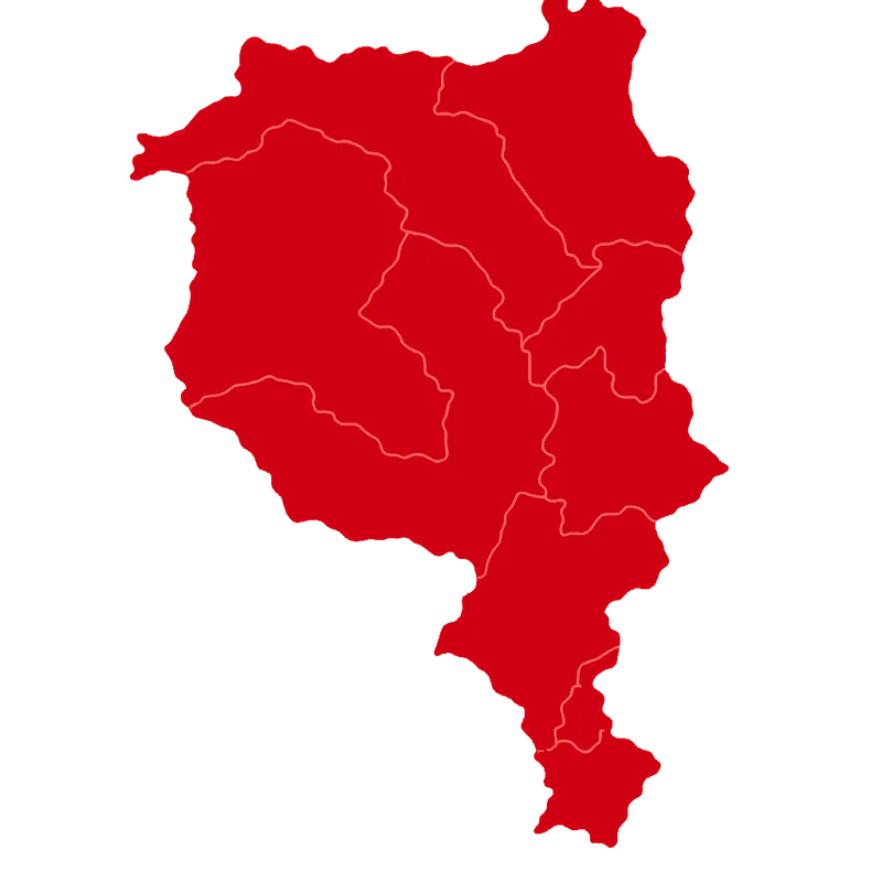 Cartina del Canton Ticino con le sedi del gruppo